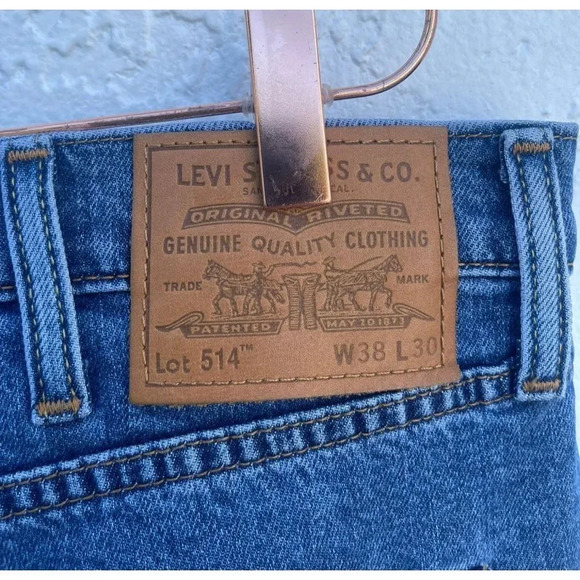 Levis Mens Mid Rise Straight Leg Denim Jeans Blue Sz W38 L30 - Picture 5 of 14